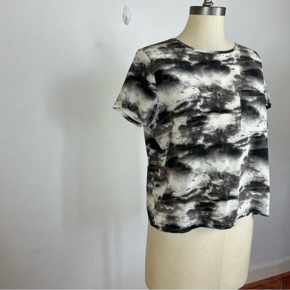 The Podolls Black White Washed Silk Top - Picture 2 of 7